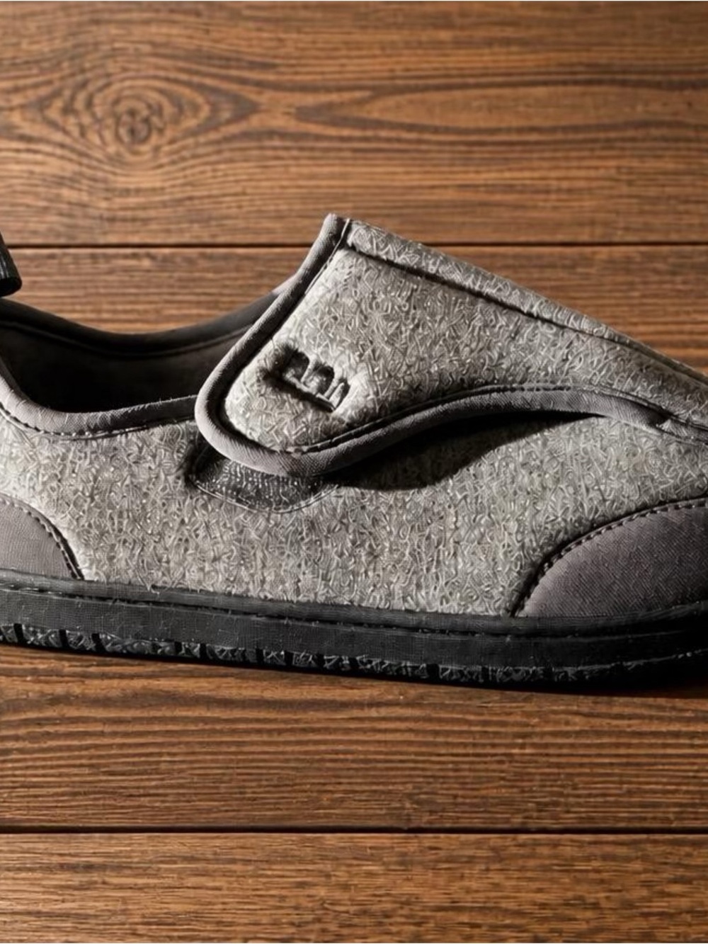 LongBay Men's Gray Slip-On Comfort Loafer with Hook-and-Loop Closure Size 8